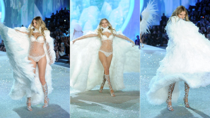 Illustration for article titled Emoji Lingerie and Snow Angels at the Victoria's Secret Fashion Show